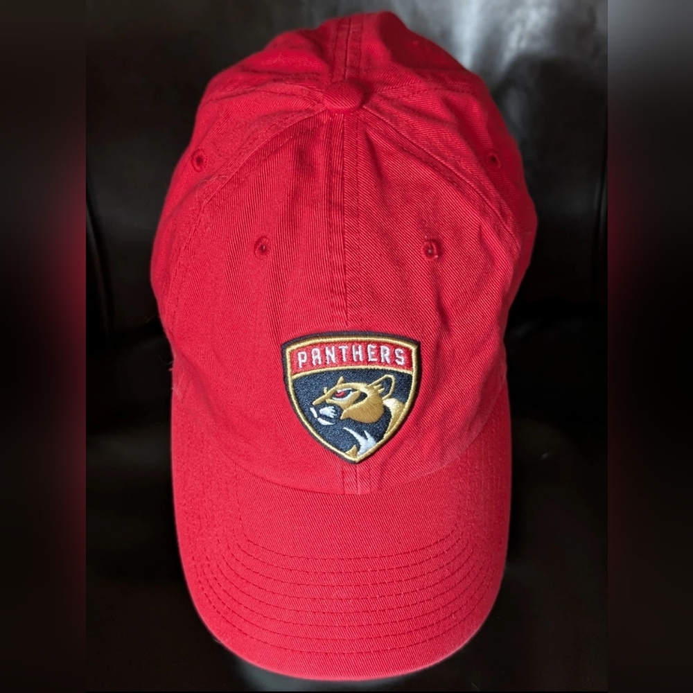 Florida Panthers Red NHL '47 Brand Clean-Up Style Adjustable Hat - Picture 2 of 6